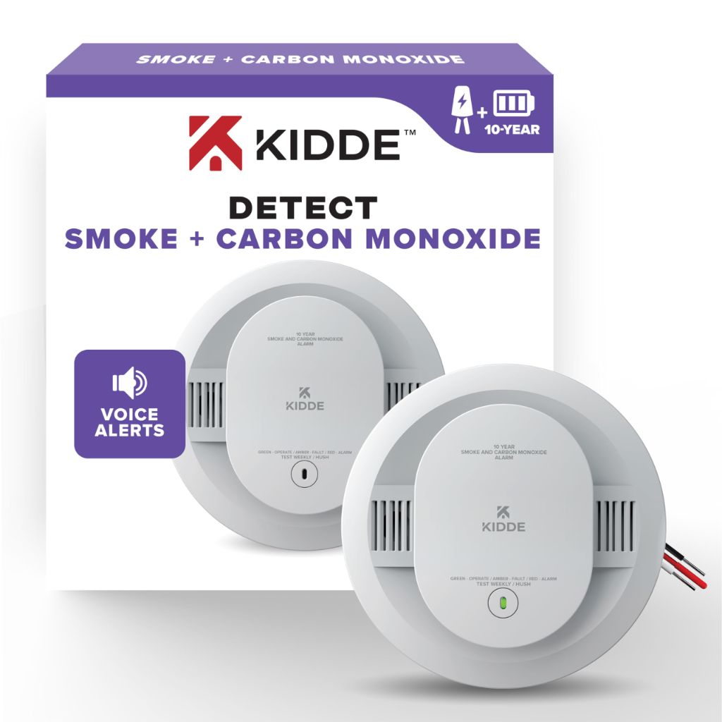 Kidde Smoke and Carbon Monoxide Detector, Hardwired with 10-Year Battery Backup | 1 Pack