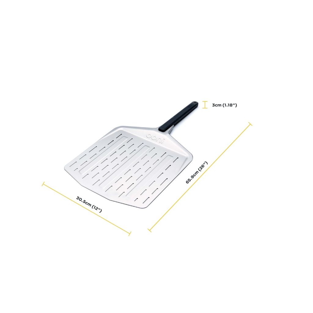 Ooni 12” Perforated Pizza Peel – Aluminum Metal Pizza Peel