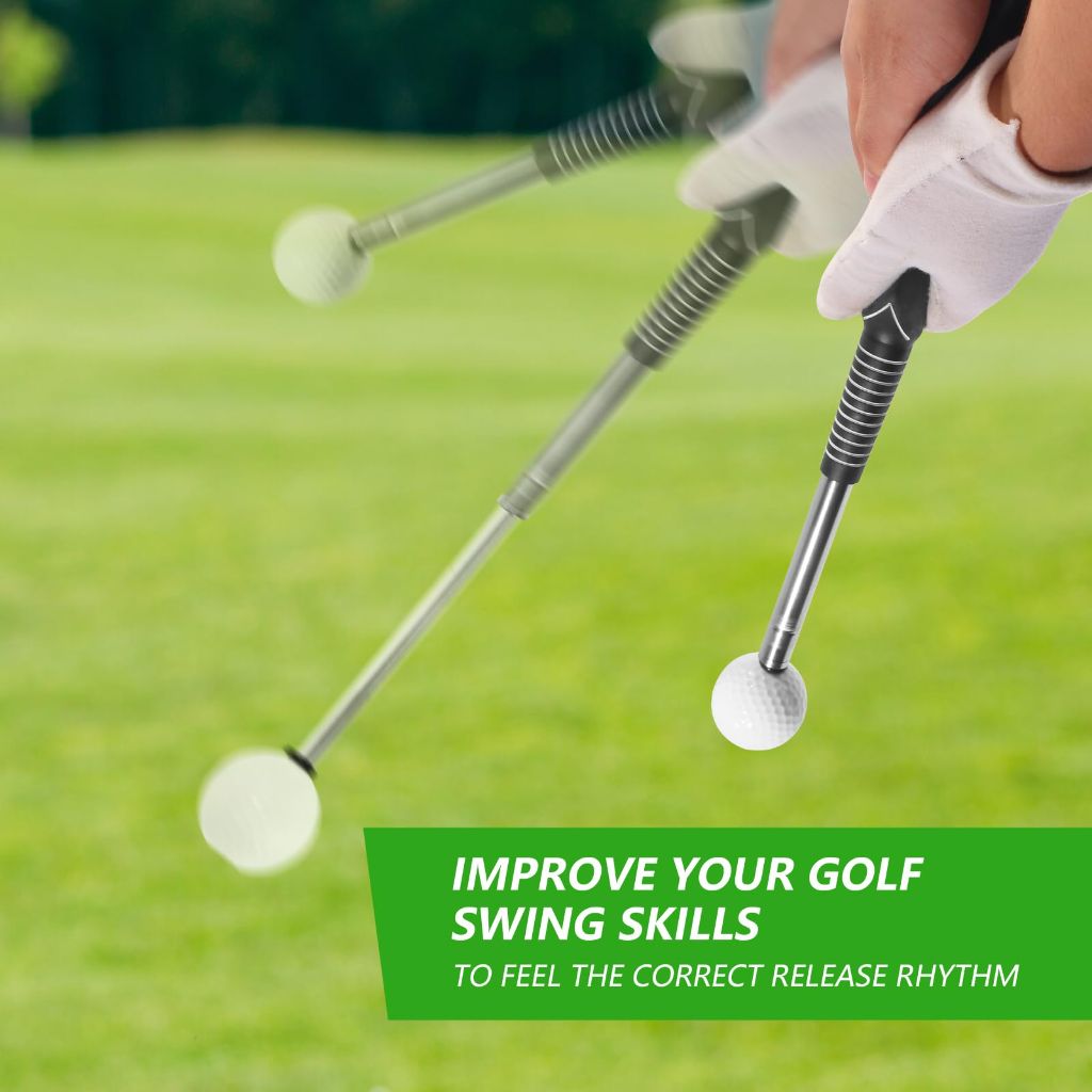Retractable Golf Swing Training Aid, Golf Grip Trainer