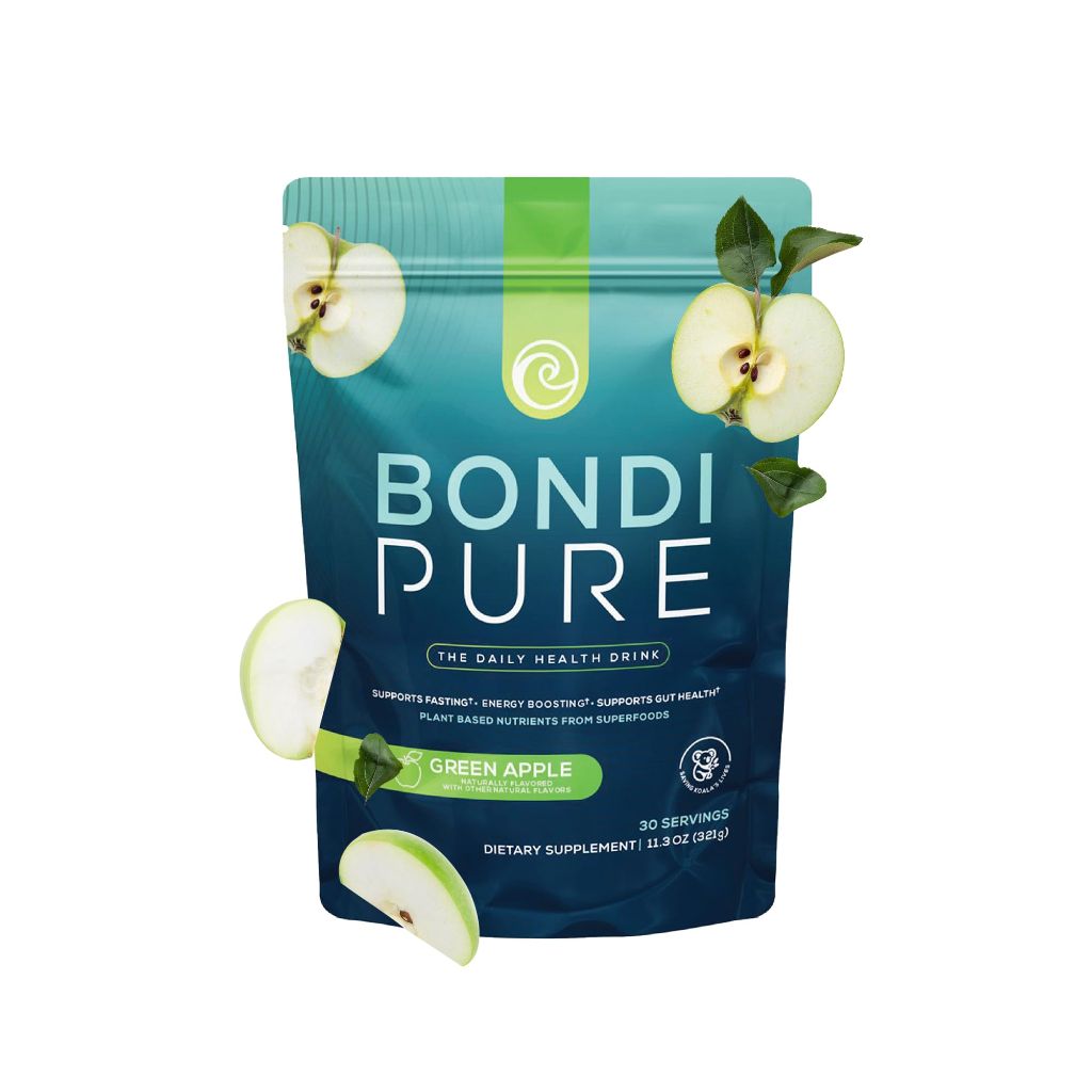 Bondi Pure Daily Health & Detox Drink Powder - Green Apple (30 Servings)