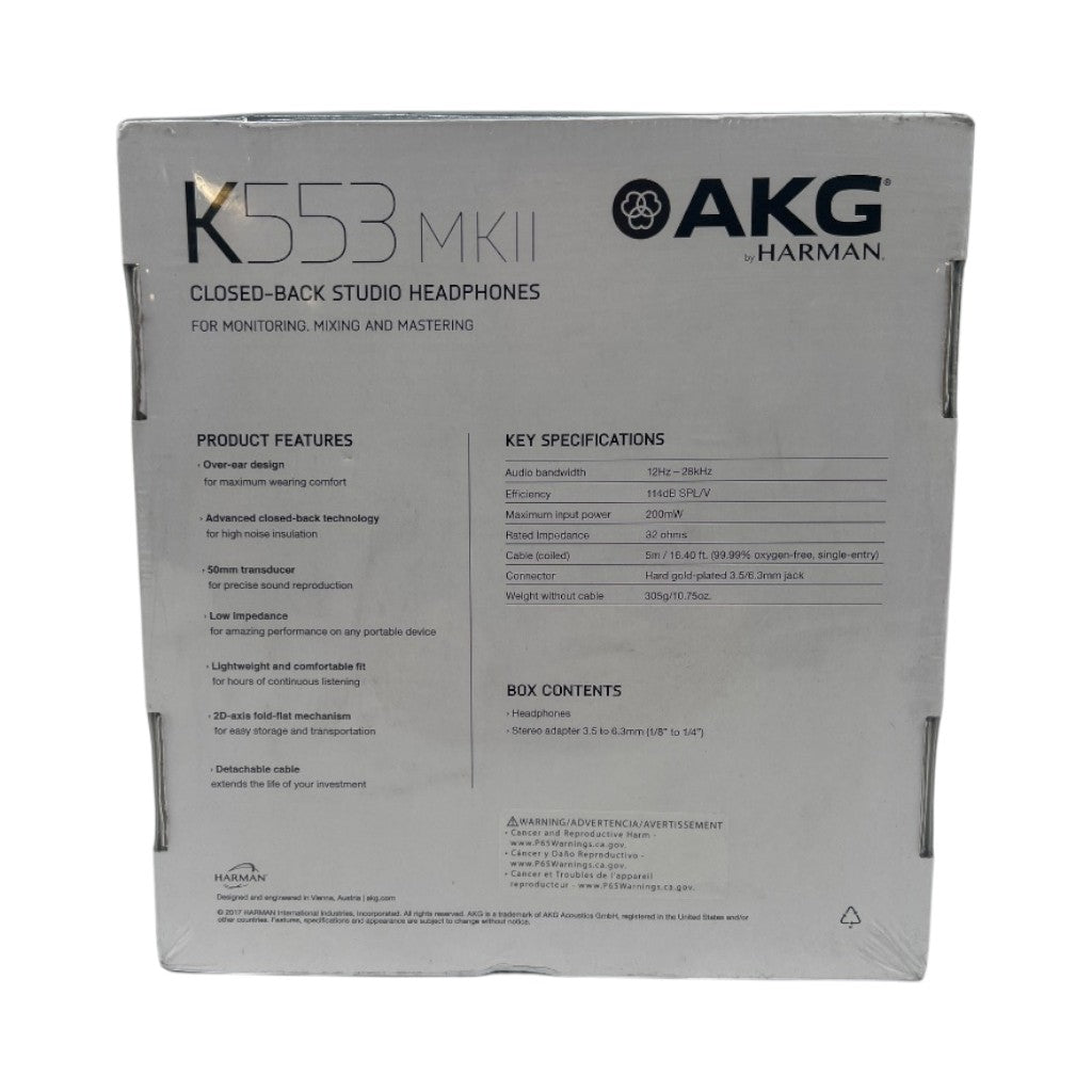 AKG K553 MKII Closed-back Studio Headphones