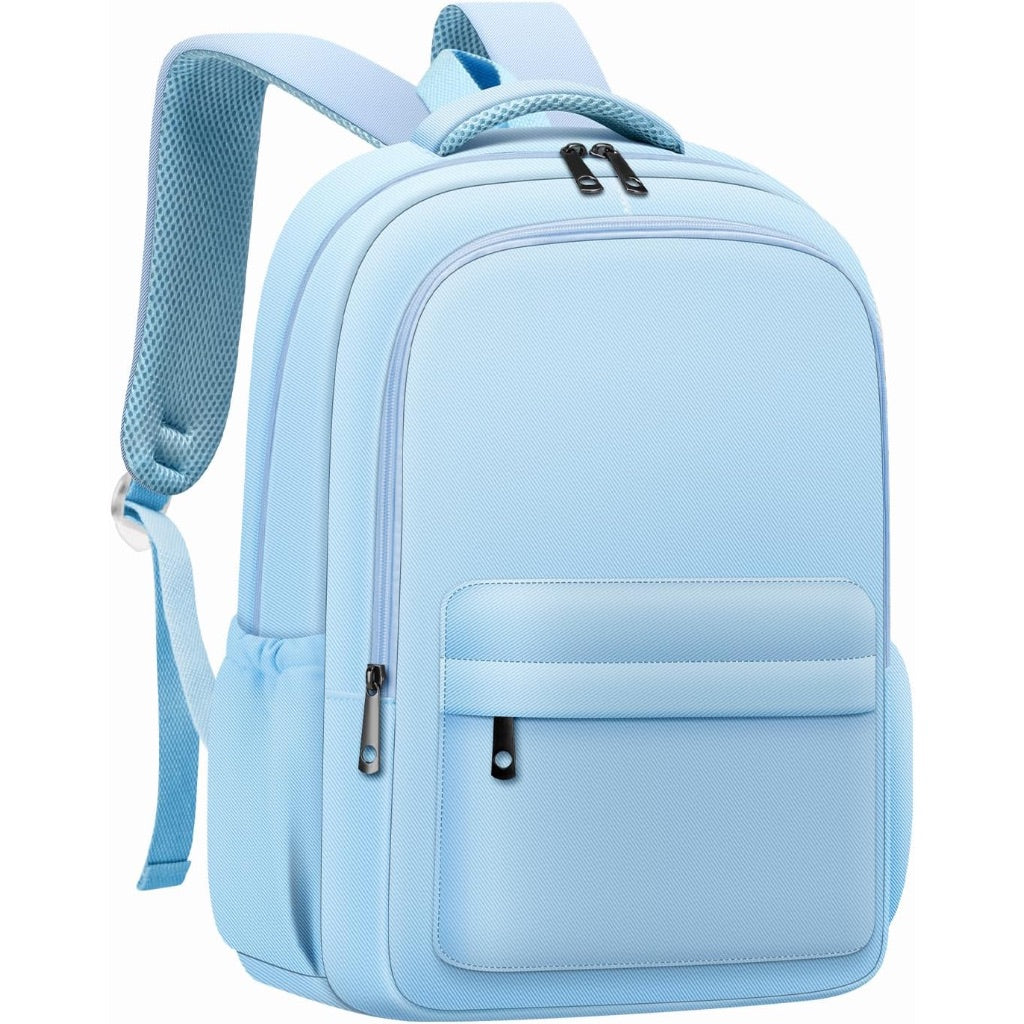 Kid's 16" Backpack with Adjustable Shoulder Straps, Multi-Pocket - Blue
