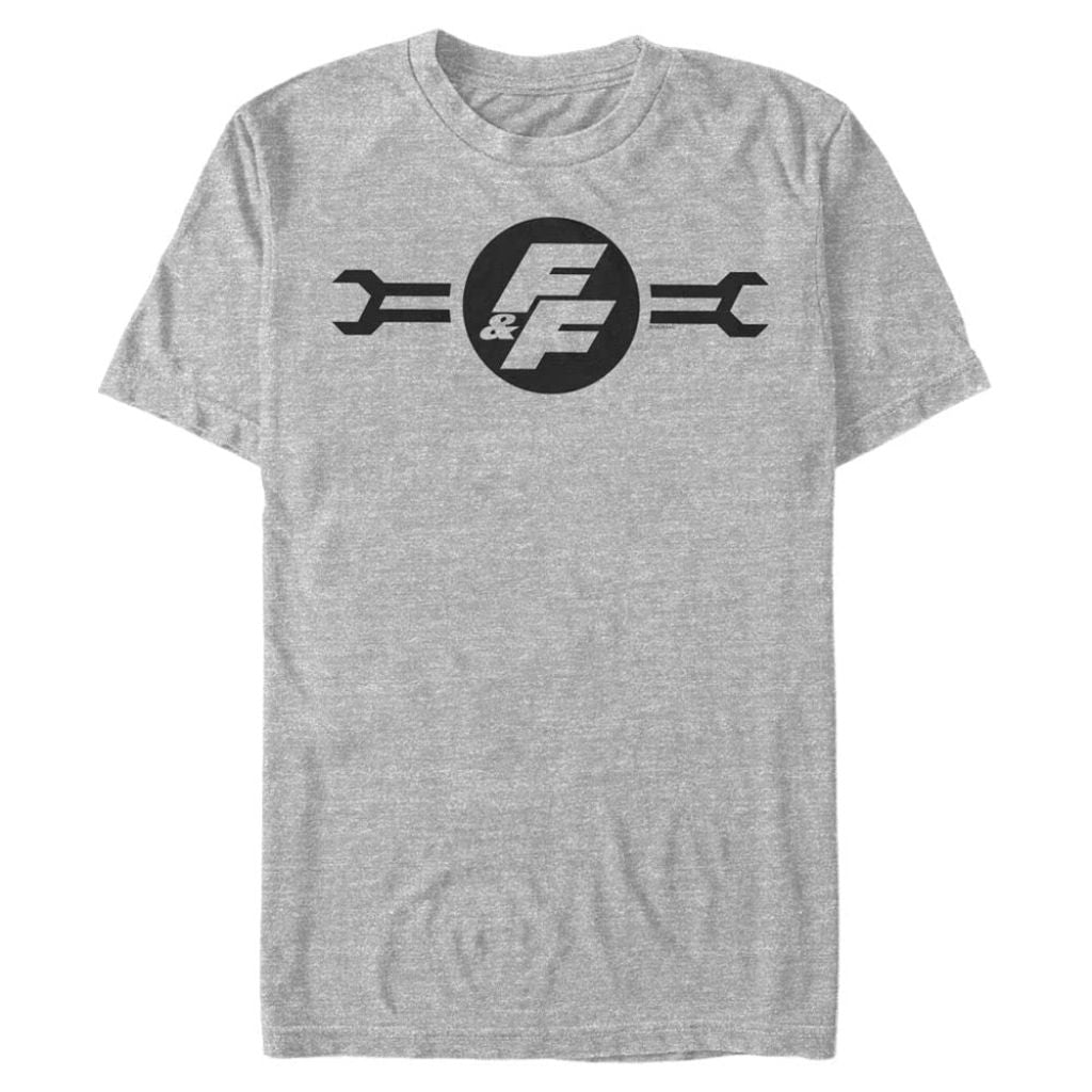 Fast and Furious Wrench Logo Men's Athletic Heather Short Sleeve Tee Shirt