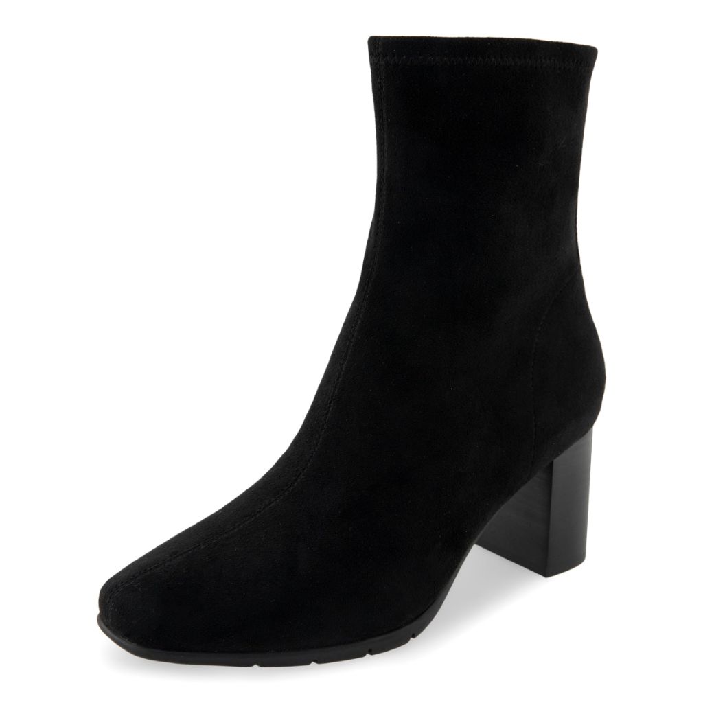 Aerosoles Women's Miley Mid-Calf Boots, Black Stretch Gabardine Fabric, 10