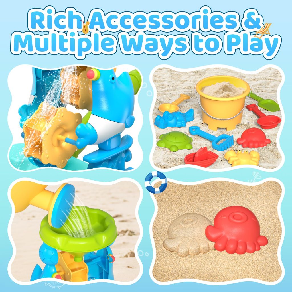 Eterfun Beach Water Sand Toys for Kids - 3-5