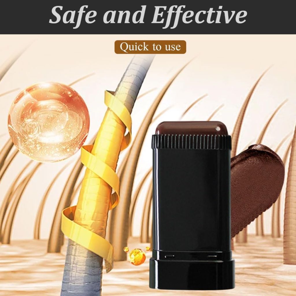 White Hair Concealer Stick, Waterproof and Sweat-Proof With Comb, Portable Haircolor Touch-Up Stick - 03 (Coffee Color)