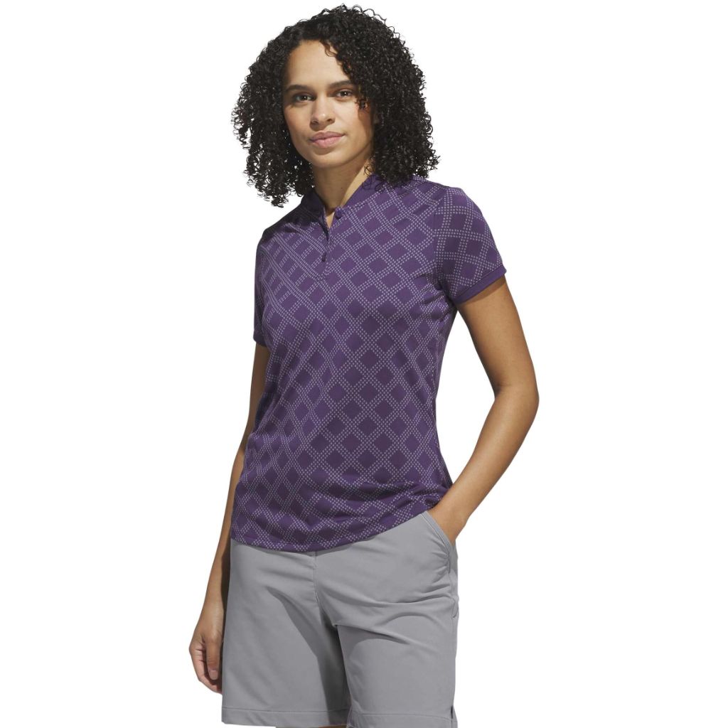 adidas Women's Ultimate365 Jacquard Polo Shirt - Collegiate Navy, XL
