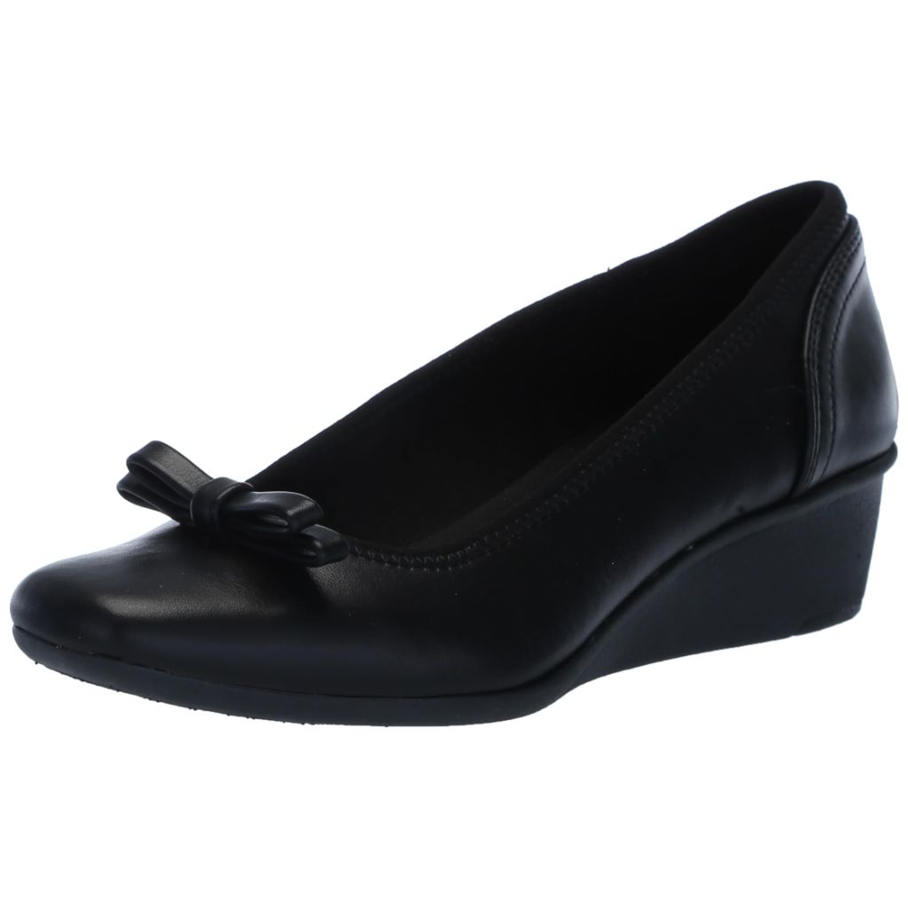Anne Klein Women's Waldorf Wedge Flat, Black, 7.5