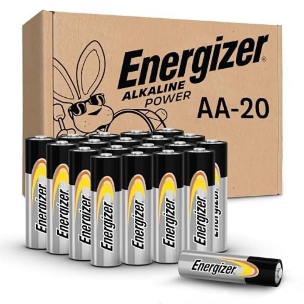 Energizer Alkaline Power AA Batteries (20 Pack), Double a Batteries Alkaline, Long-Lasting