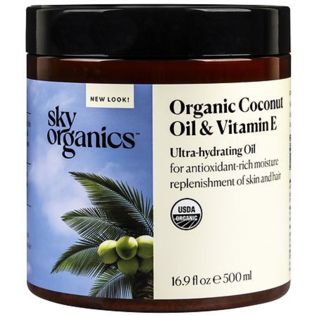 Organic Coconut Oil & Vitamin E Ultra-Hydrating Oil for Hair + Skin  16.9 fl oz