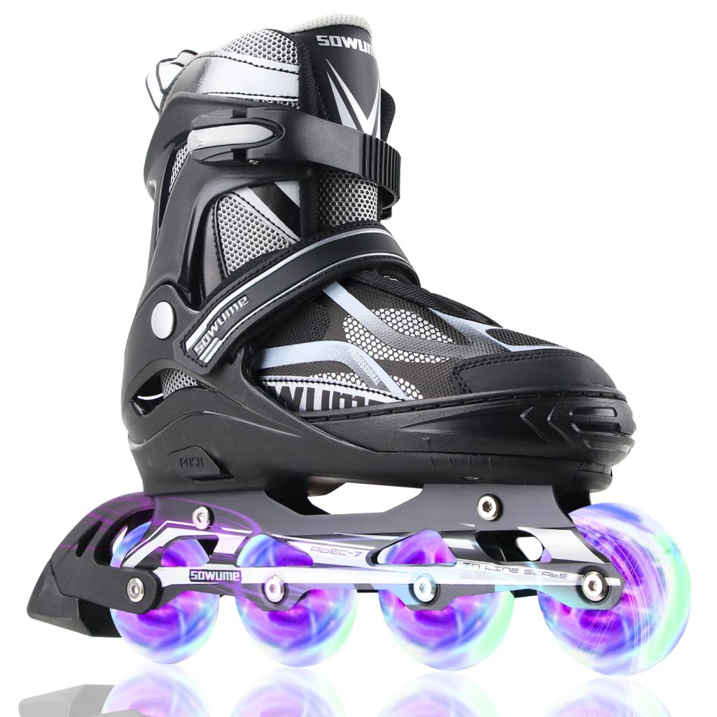 SZ M, Sowume Adjustable Blades, Inline Skates with All Light Up Wheels | UNISEX