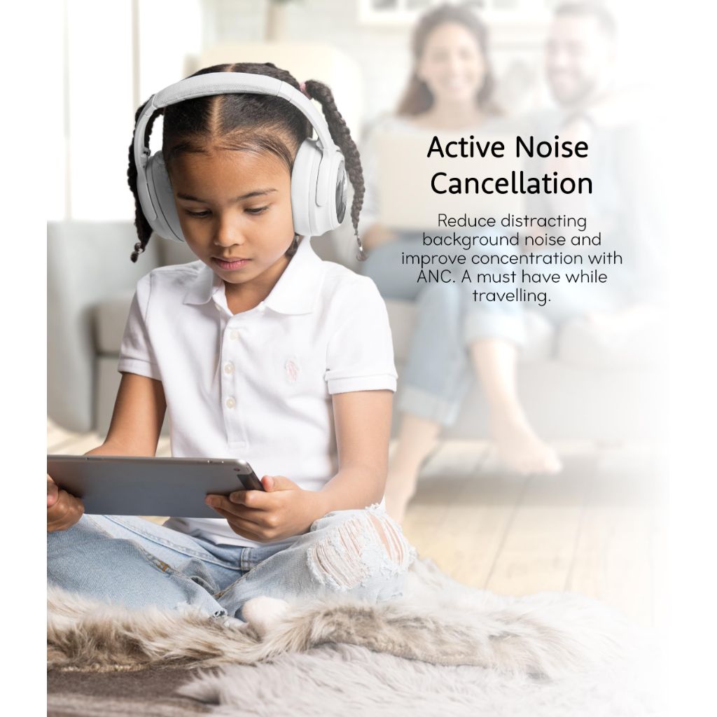 BuddyPhones Cosmos Fun | Wireless Foldable ANC Bluetooth Headphones + Microphone - (Green)