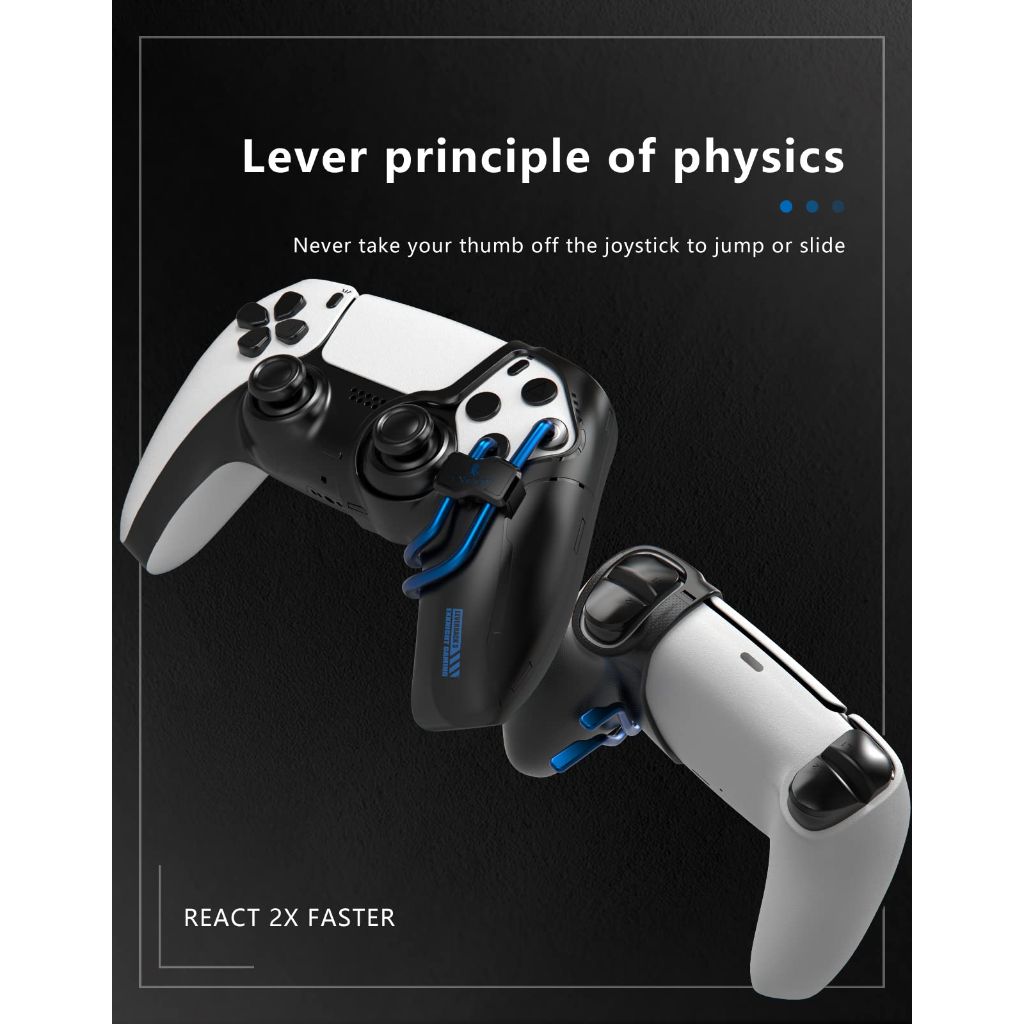 EXknight Deathclaw Back Paddles Attachment, Back Buttons Adapter for PS5 Controller