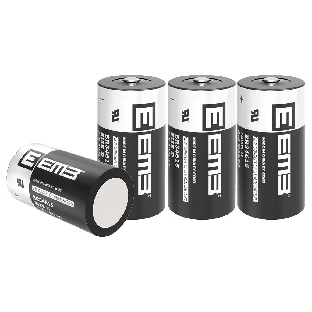 EEMB (4Pk) 3.6V D Cell Batteries | D Size Lithium Batteries 19000mAh