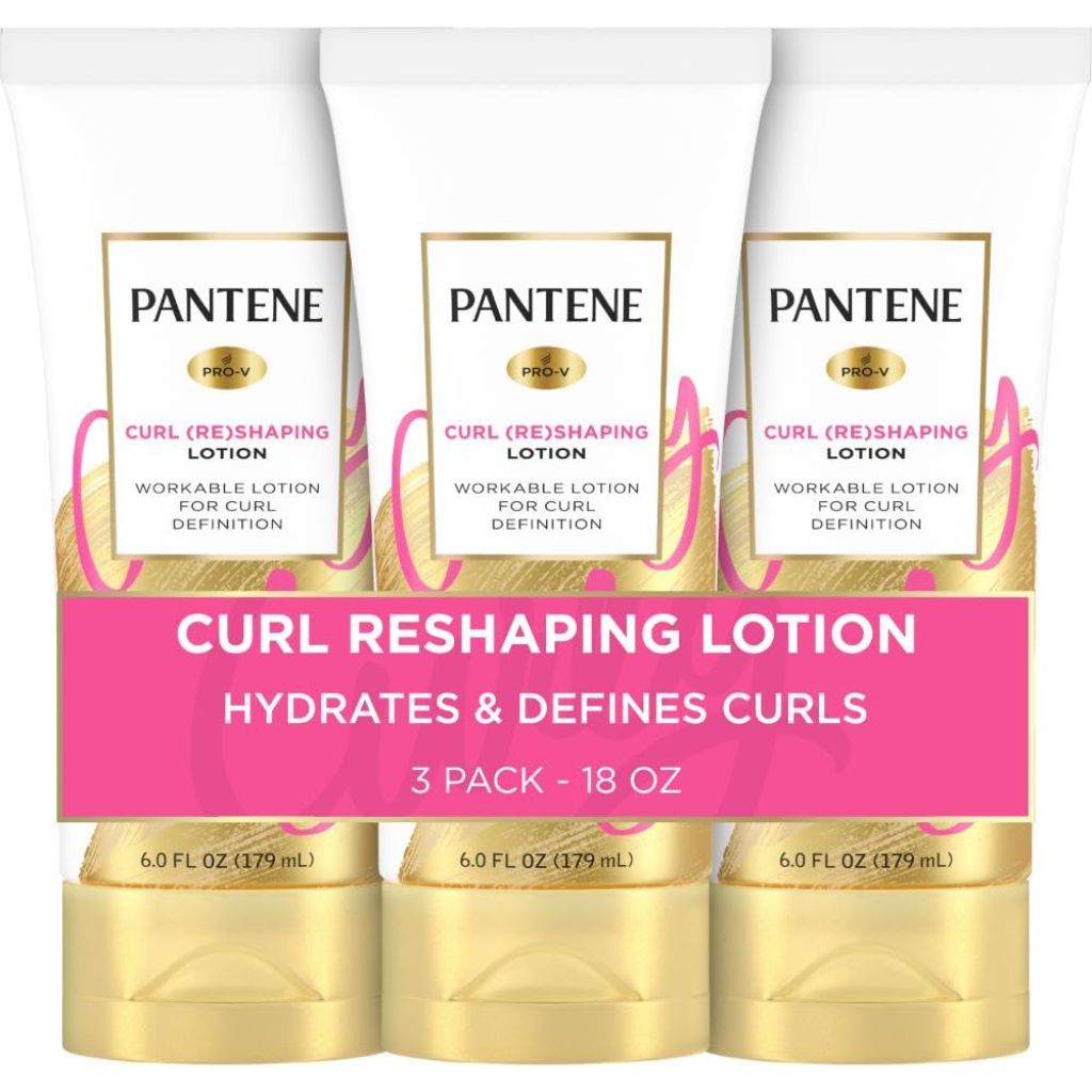 Pantene Pro-V Curl Cream Hair Lotion, Moisturizing Curl Defining Cream,  3PK , 6 OZ