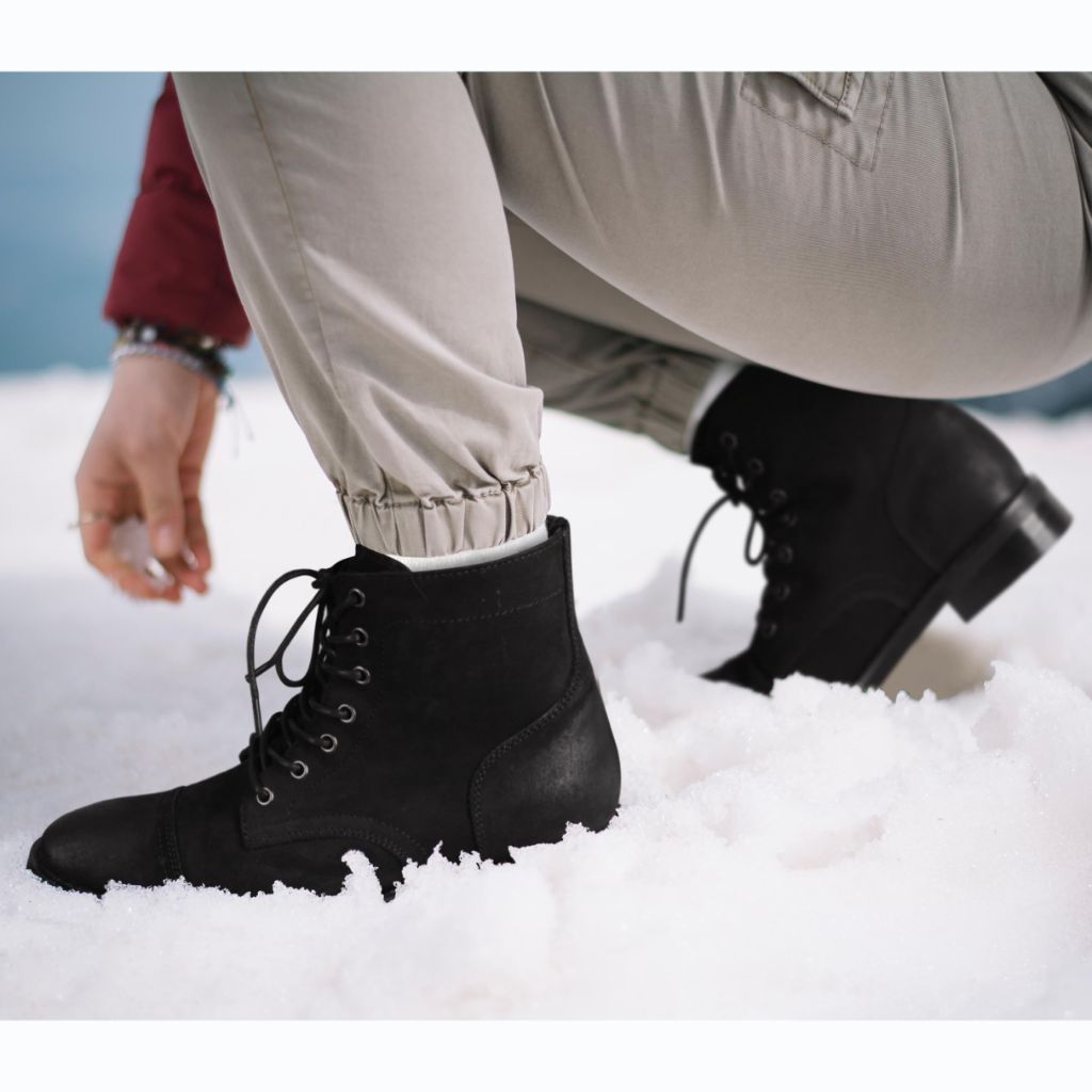 PARTY Mens Dress Boots - Casual Lace-up Chukka Leather Boots for Men,LINUS-BLACK-9