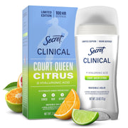 Secret Clinical Strength 100HR Defense | Court Queen Citrus Scent, 2.6 oz