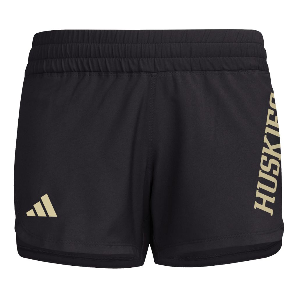 adidas Women's D4T Woven Training Shorts - University of Washington, Black/Team Sand