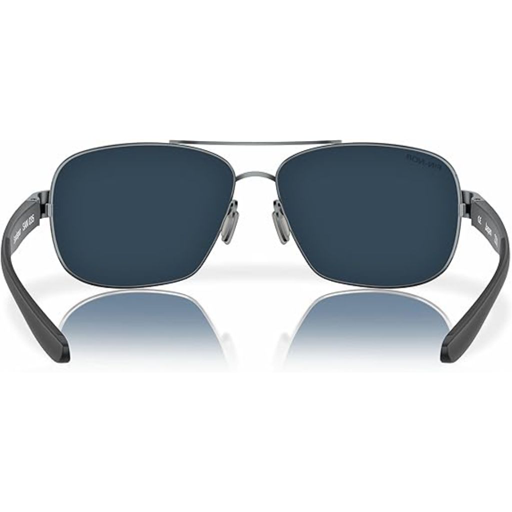 Fin-Nor Sandspur Sunglasses - Satin Gunmetal/Frosted Matte Gray Frame/Gray Glass Lenses