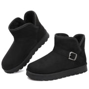 Goldnut Flat Mini Black Booties for Women:  Size 6