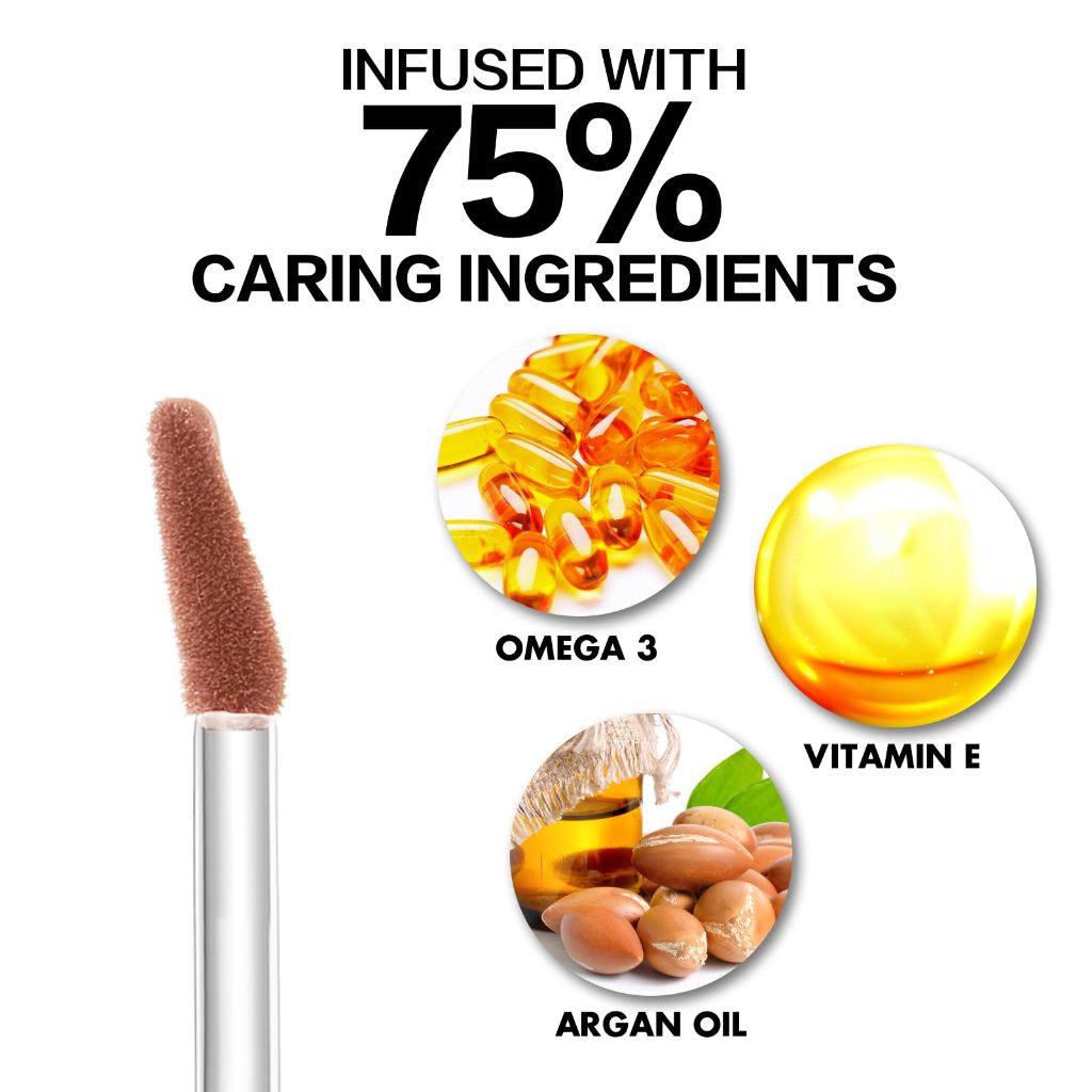 Falocutus Metallic 3D Shine Liquid Lipstick, Fearless - 2.5g