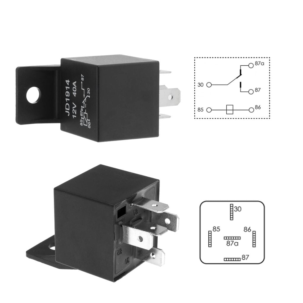 Electric Fan Wiring Kit with Waterproof Relay and Temperature Sensor Switch