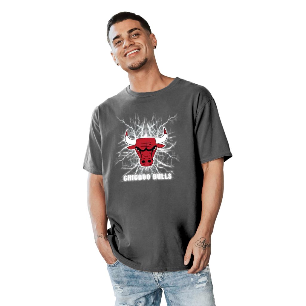 Chicago Bulls NBA Officially Licensed T-Shirt Ringspun Electric Black, Large