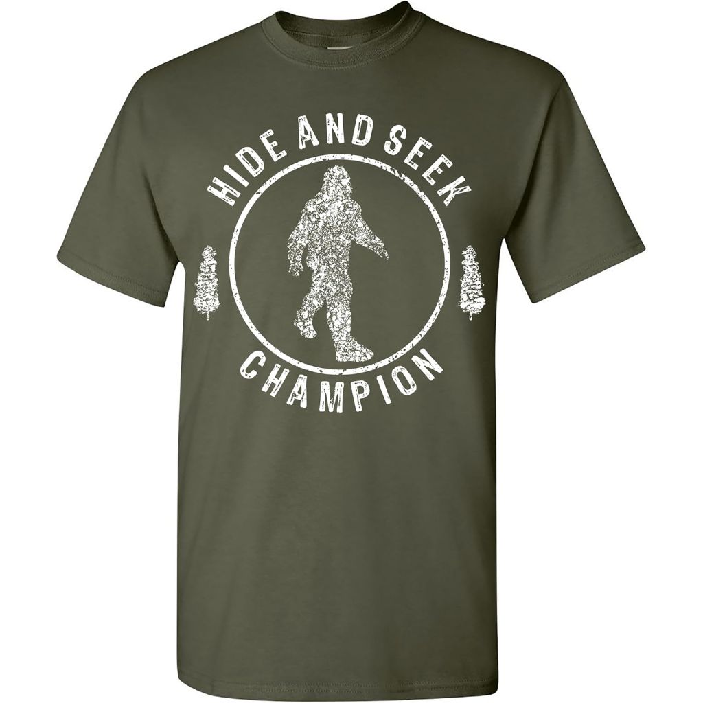 Bigfoot Hide and Seek Champion Graphic T-Shirt - Green, Size XL