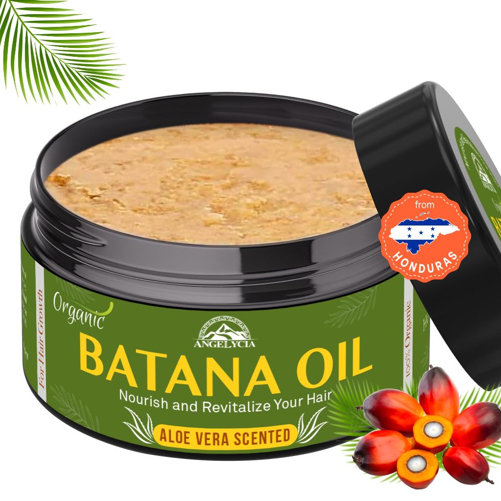 Angelycia Organic Batana Oil, Hair Growth & Scalp Stimulator Aloe Vera Scent (16, Ounces)