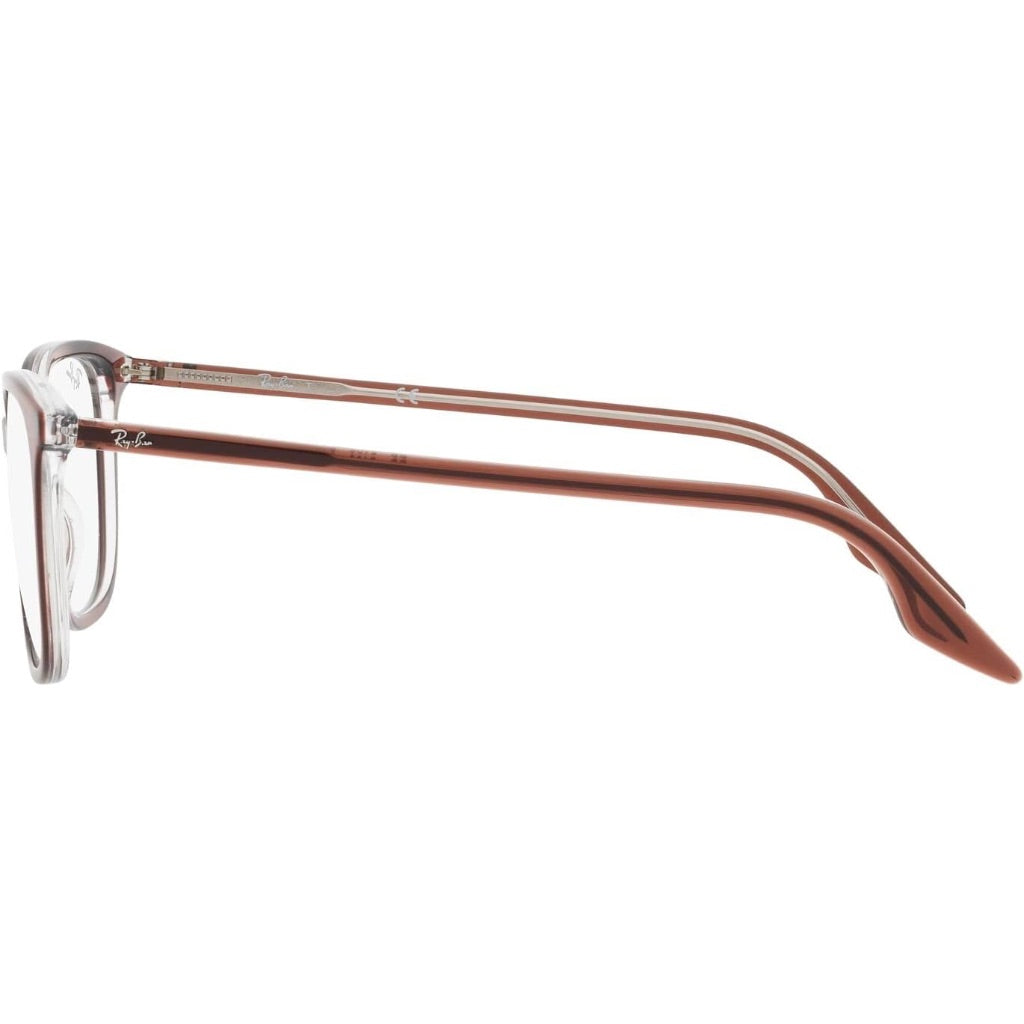 Ray-Ban Rx5406 Square Prescription Eyewear Frames, 54mm - Brown on Transparent Demo Lens
