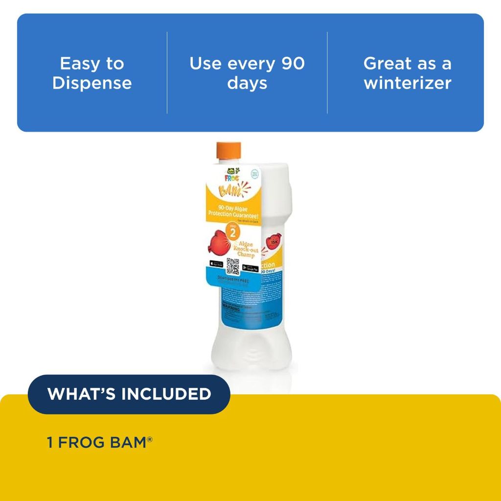 FROG BAM 90-Day Algae Preventative - Pool Winterizer Chemical and Algaecide Treatment for Preventing & Removing Algae