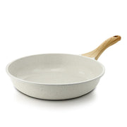 Sensarte Nonstick Ceramic Frying Pan Skillet with Heat Resistant Handle, PFAS-Free - White, 12.5"