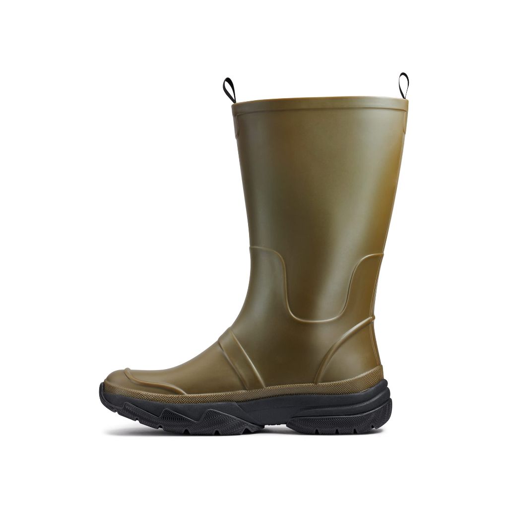 BASS OUTDOOR Men's Field Rainboot - Olive, Size 7