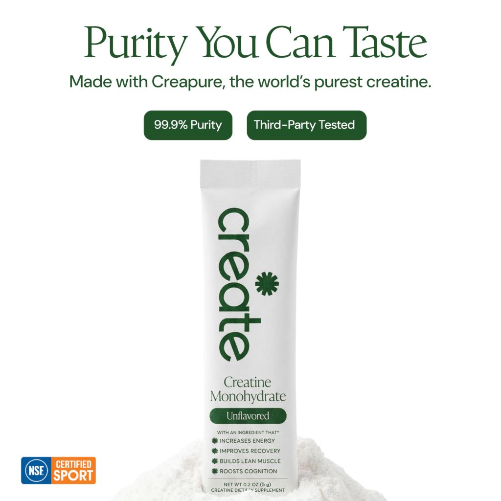 Create Creatine Monohydrate Powder - 30 Stick Packs, Unflavored