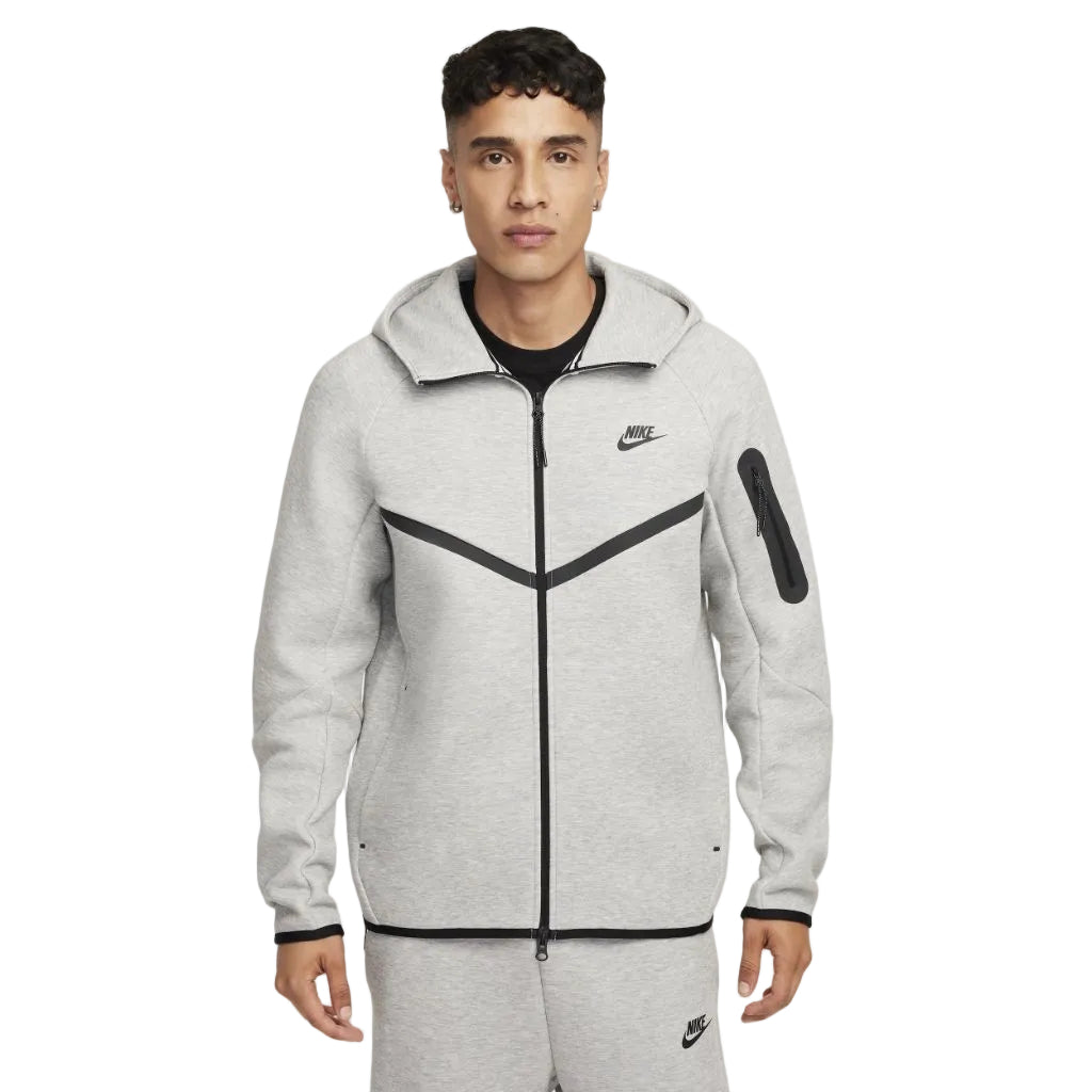 Nike Mens Nike Tech Fleece Full-Zip Windrunner Hoodie - Mens Dark Grey Heather/Black Size S
