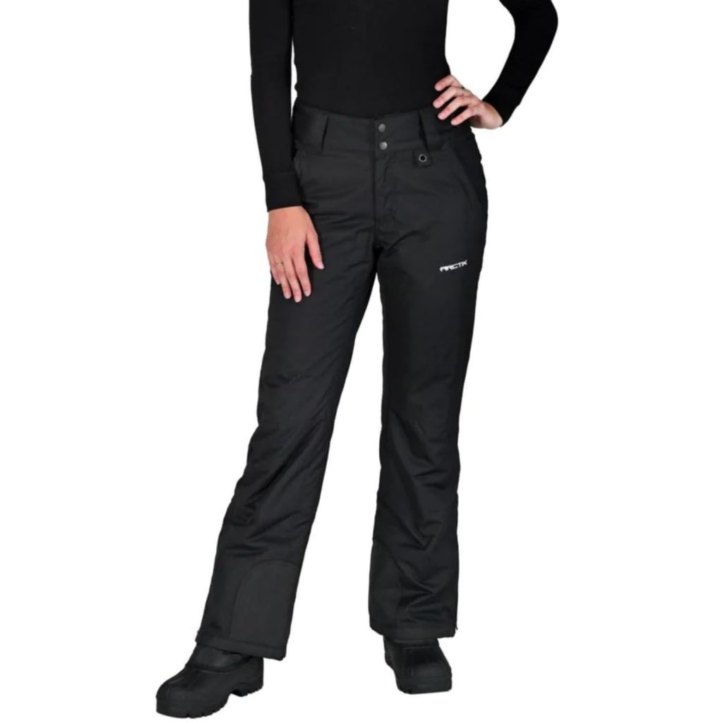 SZ M (8-10) 31" Arctix Women's Insulated Snow Pants, Black