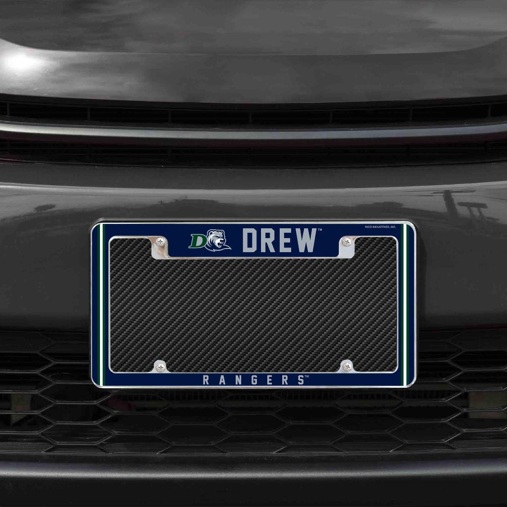Rico Industries NCAA Drew Rangers 12" x 6" Chrome All Over Automotive License Plate Frame for Car/Truck/SUV