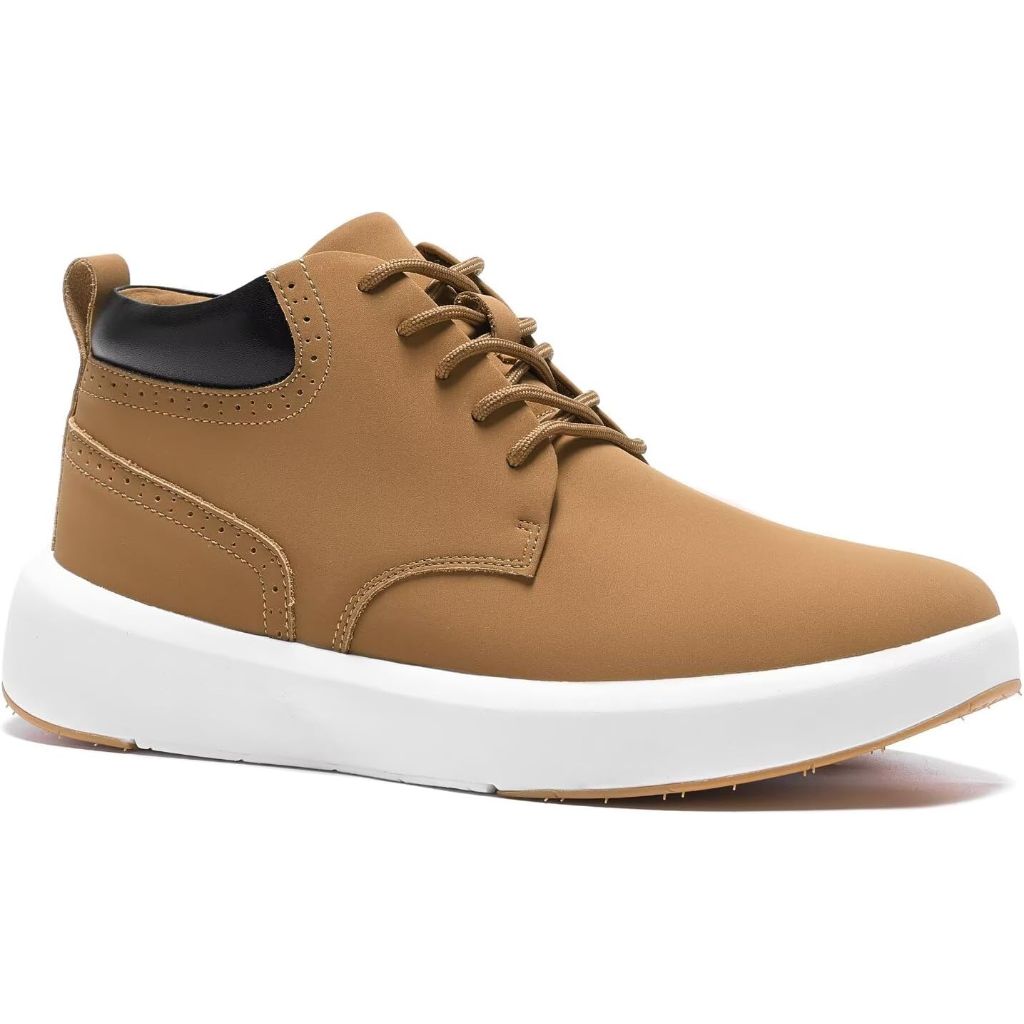 OrthoComfoot Men's Orthopedic Leather Ankle Boots - Brown, Size 10.5