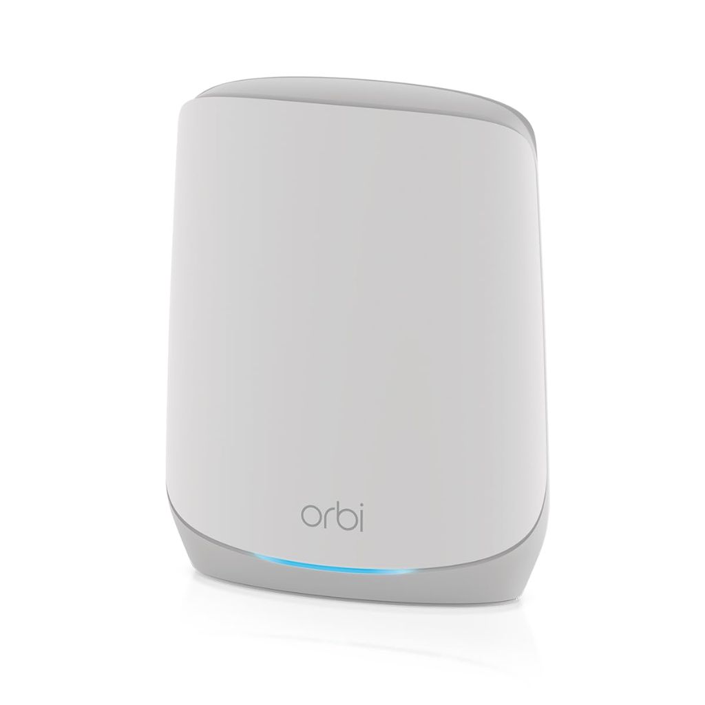NETGEAR Orbi Whole Home Tri-Band Mesh WiFi 6 Add-on Satellite (RBS760) – Works with Your Orbi WiFi 6 System – Security Features - Adds Coverage up to 2,500 sq. ft. - AX5400 up to 5.4 Gbps