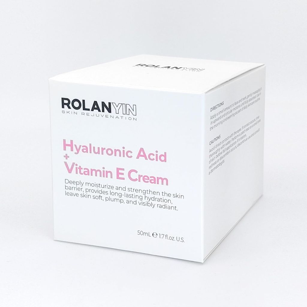 ROLANYIN Hyaluronic Acid + Vitamin E Cream for Deep Hydration and Moisturizing ,Healthy Radiant Skin 1.7oz