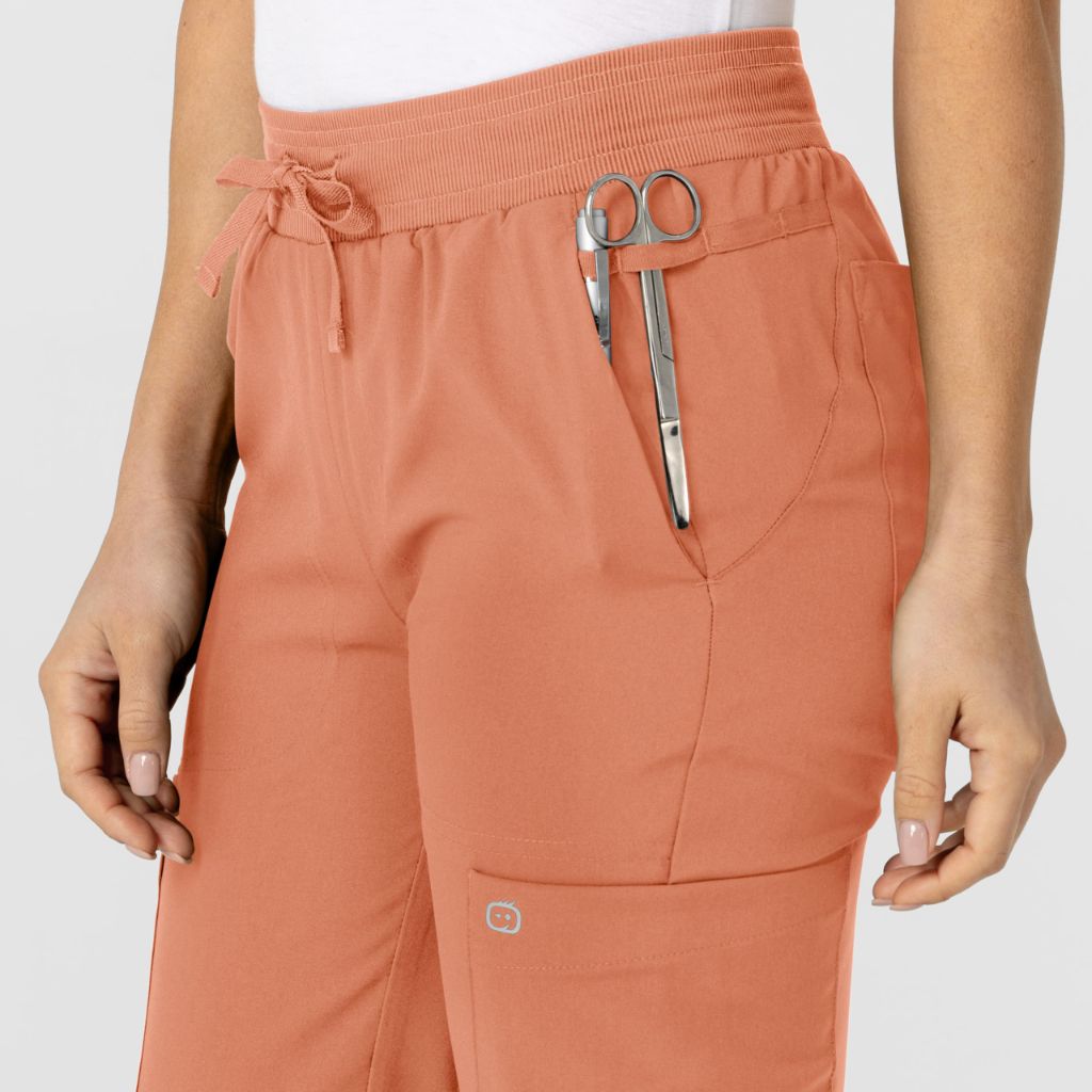 Wink W123 Women's Flex-n-Reach Track Scrub Pant - Terracotta, 3X Petite