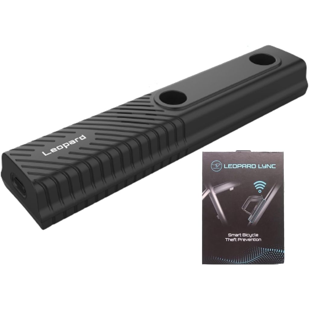 Leopard Lync Bicycle Theft Prevention GPS Tracker, 109dB Alarm, Real-Time GPS