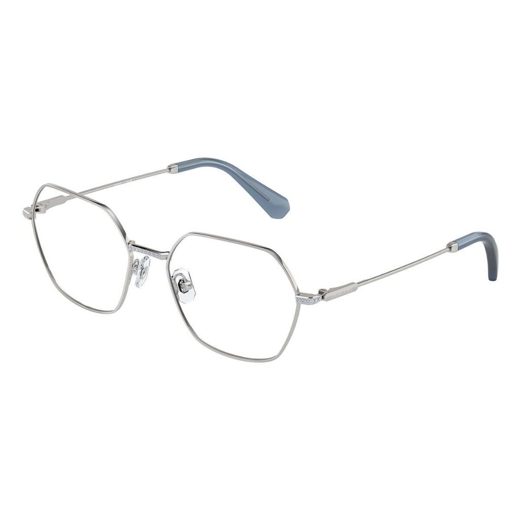 Swarovski SK1011 4001 Women’s Glasses Silver Size 53 - Free Lenses - HSA/FSA Insurance - Blue Light Block Available