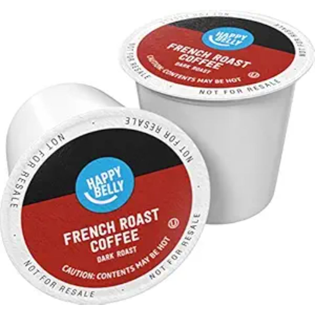 Happy Belly Dark Roast Coffee Pods, French Roast, 100 Count
