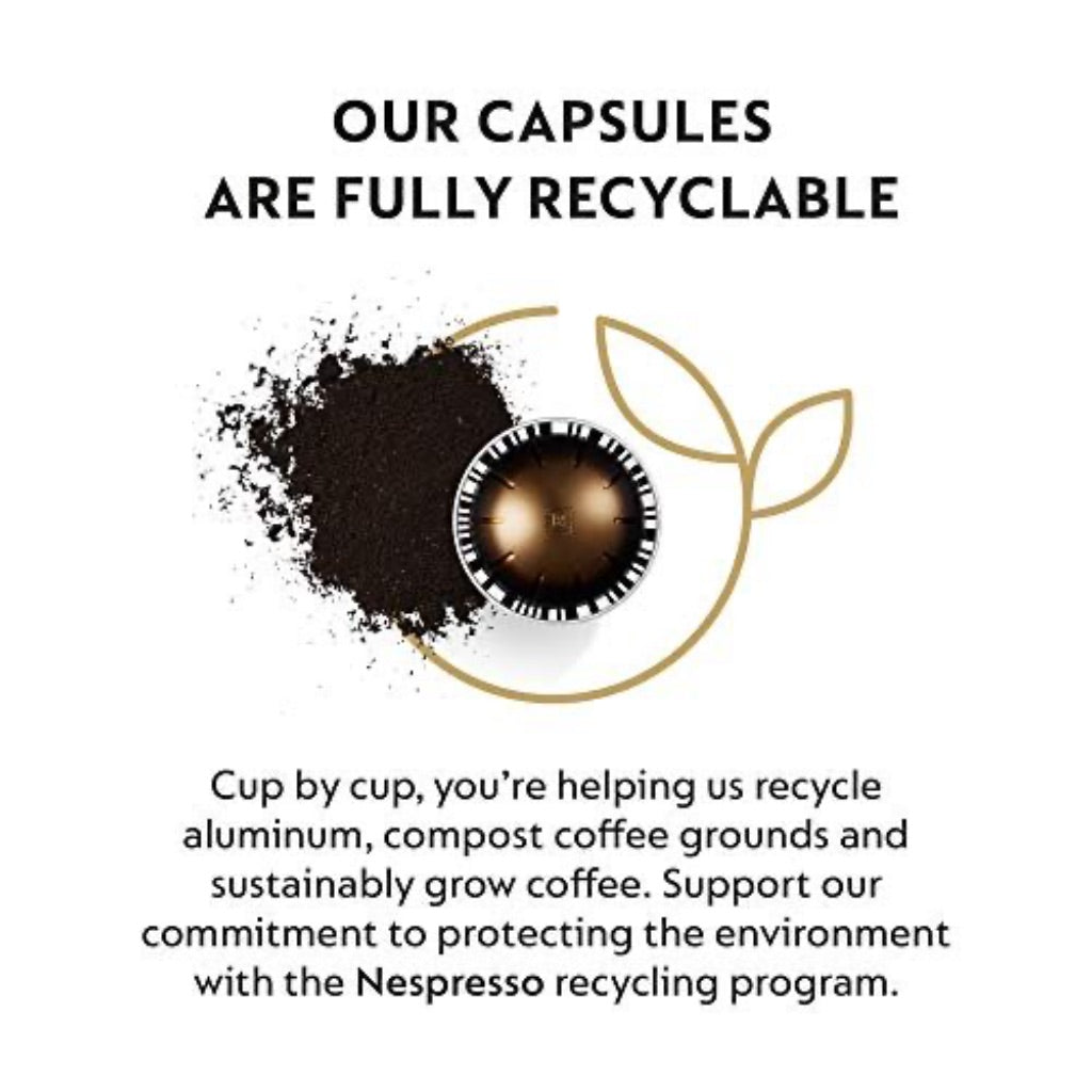 Nespresso Vertuo Capsules Double Espresso Chiaro Coffee, 30ct