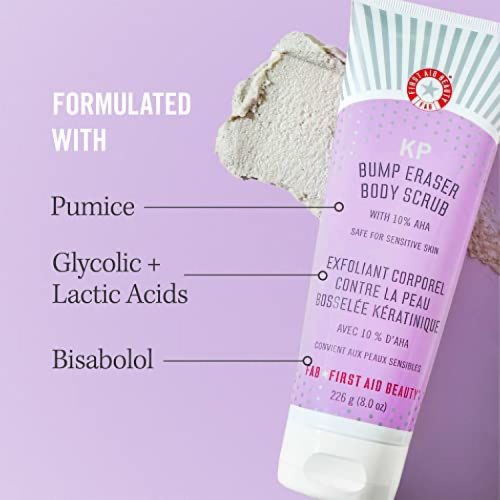 First Aid Beauty KP Bump Eraser Body Scrub with 10% AHA 283.5g