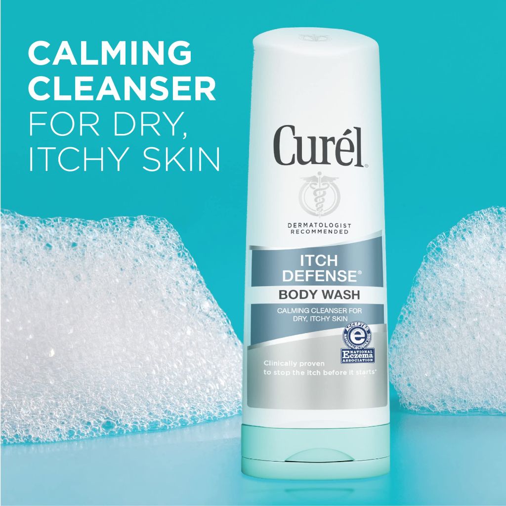 Curel Hydra Therapy Itch Defense Moisturizer and Body Wash Set, 12 oz & 10 oz, Pack of 2