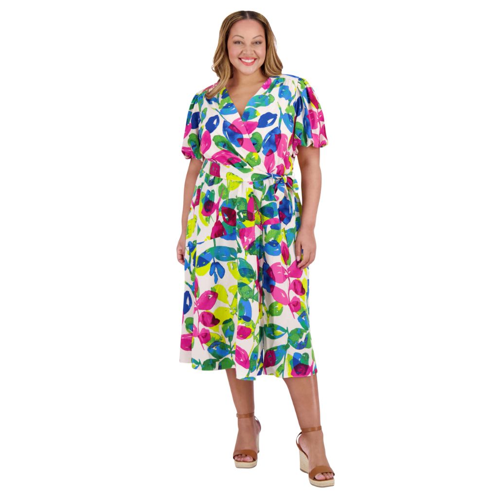 London Times Women's Dresses, Cream/Berry - size 20W
