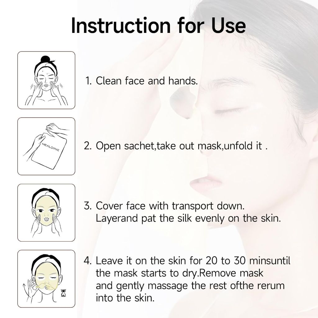 Premium Bio-Collagen Real Deep Face Mask for Even Skin Tone, Pore Minimizing - 10ct.