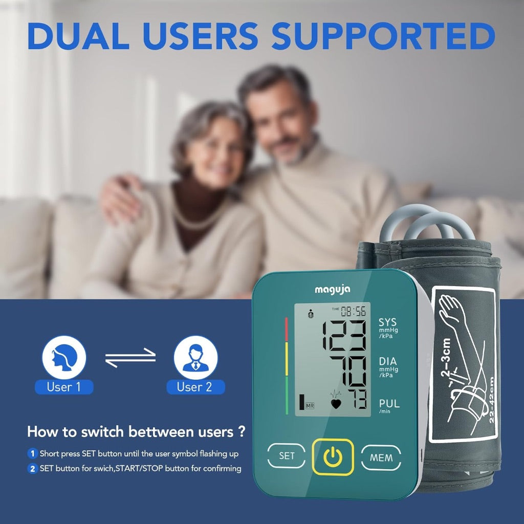Arm Blood Pressure Monitor,maguja Blood Pressure Machine,BP Monitor Automatic Upper Arm Digital with Blood Pressure Cuff for Home Use